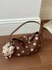 Bolso de Mano Nuevo de Patchwork de Lunares de Verano 2026, Diseño de Nicho, Bolso Cruzado Simple y Versátil para el Trabajo