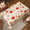 Toalha de Mesa Ano Novo Chinês Impermeável Acessível Luxo High-End Fofa Cavalo Bênção Vermelha Festiva de Feriado Mesa de Centro Tapete de Mesa