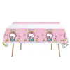 Cady Cat Kt Cat Decoración de Fiesta de Cumpleaños Infantil Vasos de Papel Platos de Papel Servilletas de Papel Cámara Hellokitty Mantel