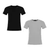 Más Fácil de Combinar Casual Nicho Color Sólido Simple Cuello Redondo Manga Corta Ajustada Camiseta Básica Casual Americana Versátil