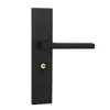 Cerradura universal para puerta de casa para puertas interiores de dormitorio, juego negro de tres piezas, silenciosa, manija de puerta de estilo antiguo, reemplazo para puertas viejas