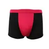 Ropa interior de cuatro esquinas para hombre, juvenil, de cintura media, con bloques de color, calzoncillos tipo bóxer, para correr, puesto de volumen, pantalones para hombre