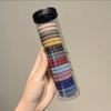 Cuerda para el pelo de color Chaqueta de cuero negra Correa elástica alta para el pelo Anillo para el pelo duradero Accesorios para el pelo Cuerda para el pelo Cuerda para el pelo de adulto Cuerda para el pelo para mujer