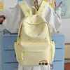 Mochila de Viaje para Mujer Estilo Japonés Color Azul Claro Estampado de Moños Mochila para Salidas Estudiantiles Picnic