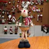 Decoración de Muñeca Navideña Papá Noel Muñeco de Nieve Reno Muñeco Decoración de Ventana Muñeca Creativa Regalo