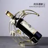 Estilo Luxo Leve Dourado Armário de Vinho Decoração Suporte de Vinho Tinto Enfeites Suporte de Vinho Tinto Suporte para Taças de Vinho Tinto Invertido Suporte de Vinho Doméstico