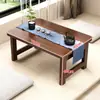 Mesa Doméstica de Madera de Caucho, Mesa de Café Pequeña Tatami de Madera Maciza, Mesa para Ventana de Mirador, Mesa de Cama y Estudio, Mesa Baja para Computadora