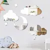 Pegatinas de Pared Espejo Acrílico Luna Estrellas Nubes Pegatinas de Pared Acrílicas con Adhesivo Calcomanías de Arte Decoración de Pared