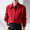 Tiro real 2026 Camisa de Algodón Cepillado para Mujer Otoño Invierno Diseño Retro Sentido Nicho Top Interior Capa Superior Camisa de Pana