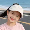 Gorra de Béisbol con Protección Solar para Niños, Se Puede Atar en una Cola de Caballo, Sombrero de Copa Abierta para Niñas, Gorro de Sol de Bebé a la Moda, Gorra con Visera de Protección Solar