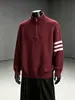 Atacado do fabricante suéter de gola alta com zíper parcial para jovens homens, malha de estilo cool de inverno, adequado para usar em camadas como roupa de inverno