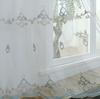 Cortina de estilo europeo de hilo blanco fresco pequeño, cortina de semisombra, cortina de partición de hilo bordado, cortina de pantalla de ventana bordada, producto terminado