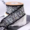 Madreselva Colgante Bloque de Color Estilo Chanel Cinta a Cuadros DIY Accesorios para el Cabello Ropa Corbata Vestido Manga Superior Sombrero Lazo