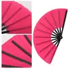 Abanico de Tai Chi Kung Fu, Abanico Rojo Sonoro, Abanico Plegable de Un Pie, Abanico de Baile Universal de Hueso de Plástico para Danza China y Artes Marciales, Venta al por Mayor