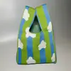 Bolsa de tricô bolsa de presente bolsa de presente atacado bolsa tote bolsa de lã lancheira bolsa portátil flores ins estilo fofo