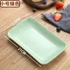 Olla Caliente Desayuno Plato de Acompañamiento Rollo de Arroz Plato de Plástico Apto para Microondas Plato Rectangular Plato para Barbacoa Comercial