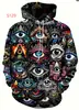 Sudadera con capucha resistente de estilo americano de moda transfronteriza para hombre, chaqueta cárdigan pesada de manga larga para otoño con estampado de calavera