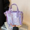 Bolso Pequeño de Mano para Mujer Estilo Nuevo Primavera 2026, Bolso Cubo Estilo Chino, Bolso de Hombro Cruzado Dulce y Delicado para el Trabajo