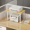 Suporte de Armazenamento para Impressora de Mesa Escritório Camada Dupla Armazenamento e Organização de Arquivos Pequena Copiadora Doméstica Suporte de Elevação