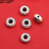 Acessórios de Prata Pura 99% Prata Pura Cabaça em Forma de Coração Contas Espaçadoras do Mantra de Seis Palavras Vintage 3D Prata Dura Materiais DIY Feitos à Mão