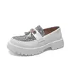 Zapatos casuales nuevos transfronterizos para hombre, estilo slip-on con borlas de pedrería, mocasines de talla grande para hombre para exportación
