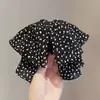 Pinza para Cola de Caballo con Lazo Floral de Tela de Lunares Transfronteriza Accesorio para el Cabello Pasador Elegante para Medio Peinado Adorno para el Cabello