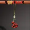 Yiming Xianyuan Cavalo de Balanço de Faia Corrente para Celular Sândalo Vermelho Cavalo Cacheado Pingente Sândalo Verde Cavalo do Zodíaco Chaveiro de Madeira