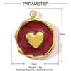 Amor europeo y americano moño llave diy titanio acero colgante femenino aceite cinco puntas estrella luna acero inoxidable joyería colgante