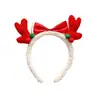 Acessório de Cabeça de Natal Alce Laço Faixa de Cabelo Feminina Criativa Engraçada Grampo de Cabelo Faixa de Cabelo de Galho de Alce Faixa de Cabelo para Fantasia de Festa Cabelo