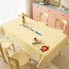 Toalha de Mesa Desenho Animado, Sem Lavagem, Impermeável, à Prova de Óleo, Resistente ao Calor, Jogo Americano para Mesa de Jantar, Luxo Leve, Sensação de Alta Qualidade, Pano para Mesa de Centro Quadriculado Estilo Ins