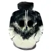 Venda transfronteiriça da Amazon suéter com estampa 3D de caveira de terror para Halloween sweatshirt casual masculina vendas diretas da fábrica