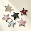 Pinza para el pelo de estrella de 5 cm para mujer, accesorio para el pelo de pentagrama de lunares estilo coreano dopamina, clip lindo y juguetón para el flequillo, adorno para el pelo