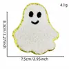Parche bordado de toalla de Halloween letra BOO fantasma calabaza parche bordado decoración accesorios para ropa adhesivo termofusible