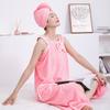Conjunto de Falda de Baño de Cuatro Piezas al por Mayor, Gorro Secador de Cabello Espeso Absorbente de Agua, Toalla de Baño, Turbante Lindo, Falda de Baño Estilo Coreano para Mujer