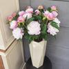 Peonías Artificiales de Alta Gama en Stock para Boda y Decoración del Hogar, Ramo de Novia, Peonía Realista de 3 Cabezas al por Mayor