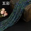 Jintuo Extra Pequeño 2mm Cuentas Facetadas de Cristal Hilo de Algodón Cadena DIY Hecho a Mano Borla Collar Pulsera Materiales