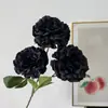 Flores Artificiais Pretas para Salão de Cerimônia de Casamento Arranjos de Flores, Flores Artificiais Atacado de Fabricante, Materiais Florais para Casamento de Hotel, Flores Artificiais Pretas