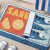 Tapete Absorvente Irregular Fofo para Banheiro Tapete Geométrico Abstrato para Porta de Vaso Sanitário Tapete Decorativo para Vestiário Guarda-roupa