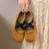 Zapatos retro Mary Jane de ballet con tira cruzada elástica para mujer, nuevo estilo de verano, suela suave, cómodos para los pies, zapatos de tacón bajo poco profundos a la moda