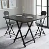 Mesa plegable para uso doméstico, mesa de comedor portátil simple, mesa cuadrada para apartamentos de alquiler, mesa de comedor minimalista de tamaño pequeño