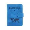 2025 Venta Caliente Transfronteriza Color Sólido Piel de PU Porta Pasaporte Funda Protectora Cartera de Pasaporte Porta Boletos Unisex Bolso para Documentos