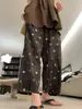 Pantalones de pijama de pierna ancha con lunares estilo japonés para mujer, verano 2026, pantalones casuales holgados talla grande, versátiles para casa y para salir