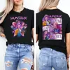 2025 Nova Camiseta Versátil Confortável de Caçador de Demônios Kpop com Gola Redonda e Manga Curta Moda