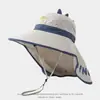 Sombrero Bufanda para Niños Verano Delgado Transpirable Ala Ancha Protección Solar Sombrero de Pescador Sombrero de Sol para Niños y Niñas