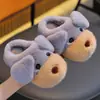 2026 Pantuflas de Algodón para Niños Invierno Engrosadas Interior Pantuflas Peludas para Niñas Bebé Antideslizantes Cálidas Hogar Pantuflas de Perro de Pastor