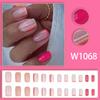 Estilo Ins Europeo y Americano Comercio Exterior Simple Rosa Piezas de Uñas Francés Rojo Rosa Europeo Cuadrado Nicho Hermoso Uso Armadura