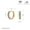 Pendientes de aro con hebilla de plata de ley S925 y circonita verde, redondos y básicos, oferta especial de Amazon.