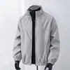 Chaqueta cortavientos casual versátil color negro puro para todas las estaciones, versión coreana moderna para hombre, abrigo/top holgado versátil
