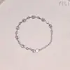 Pulseira Europeia e Americana de Zircônia Branca Transfronteiriça Joias de Aço Inoxidável Joias Elegantes do Oriente Médio Dubai Galvanizadas Acessórios Femininos