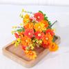 Flor artificial 7 horquillas 28 cabezas orquídea saltarina margarita margarita pequeña decoración del hogar rico ramo de crisantemos flor de seda artificial venta al por mayor de fábrica